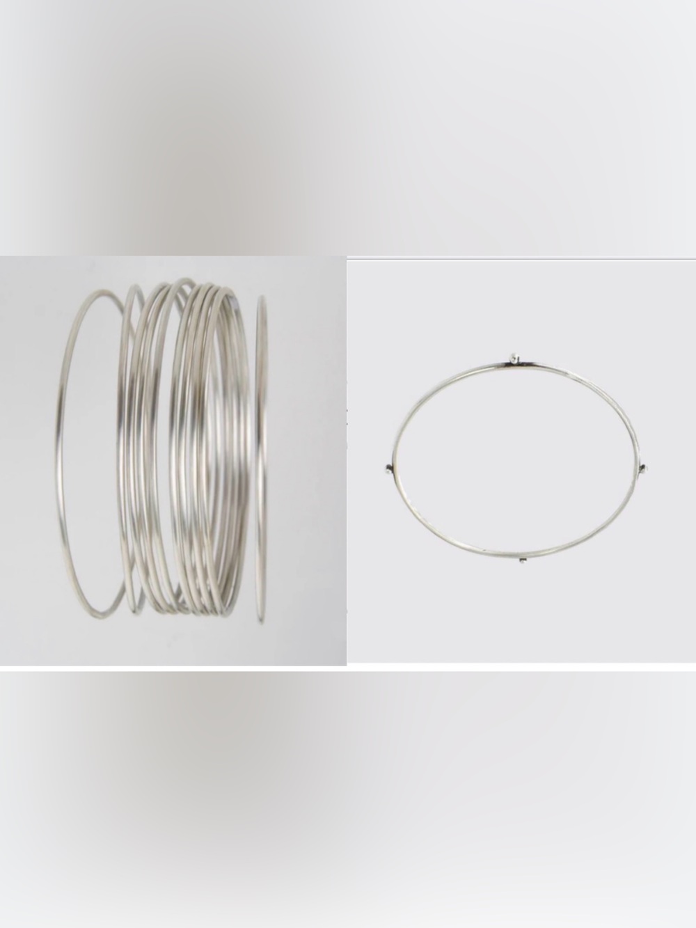 2 Jane Diaz wire bangles sterling silver